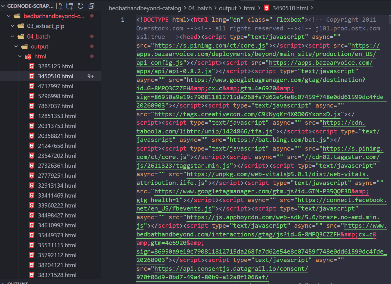 Batch job for product pages