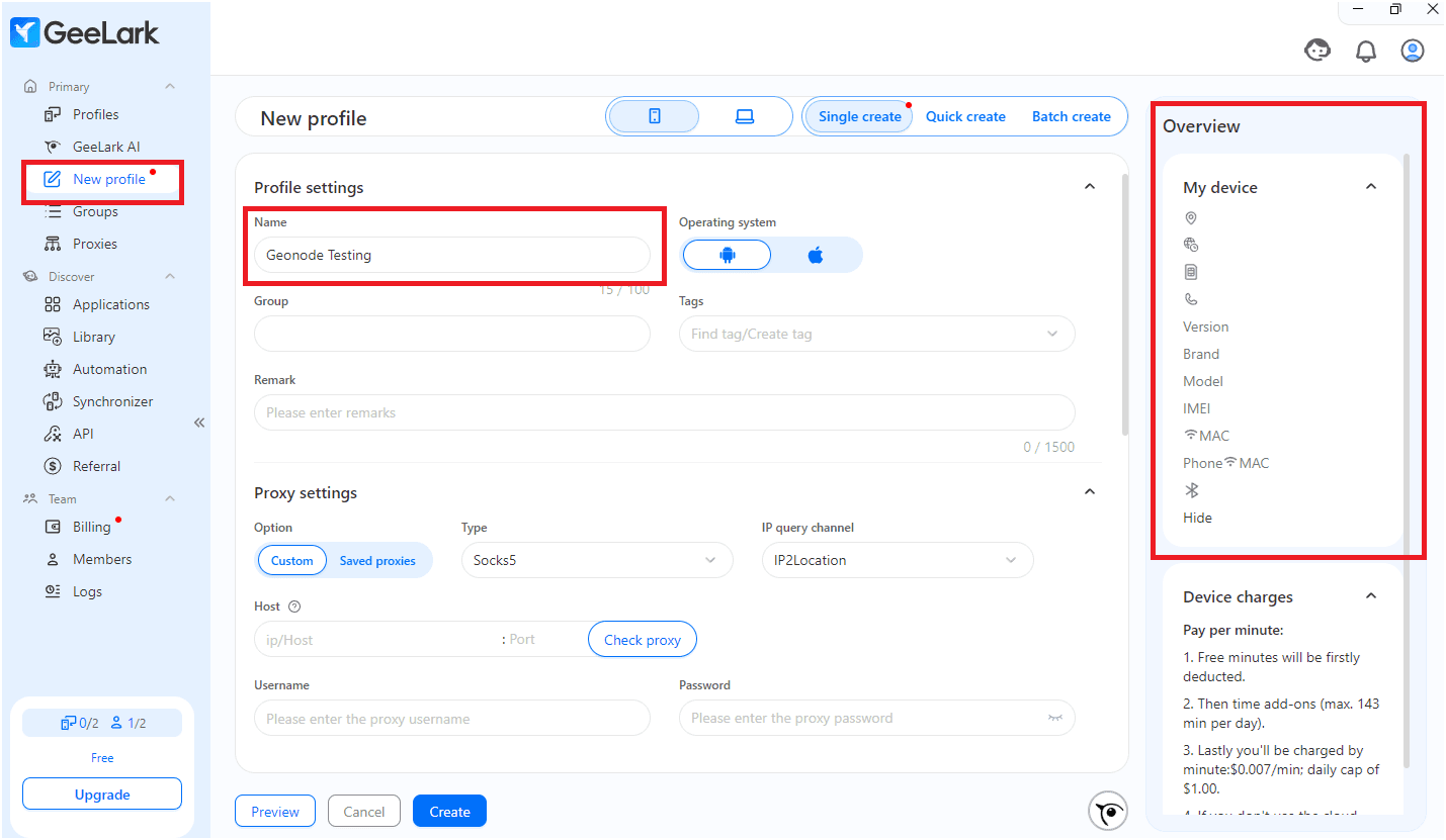 Add Profile Details