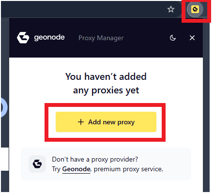 Add New Proxy
