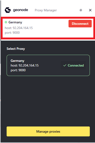 Proxy Connected