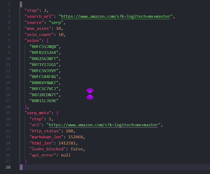 Parsed ASINs