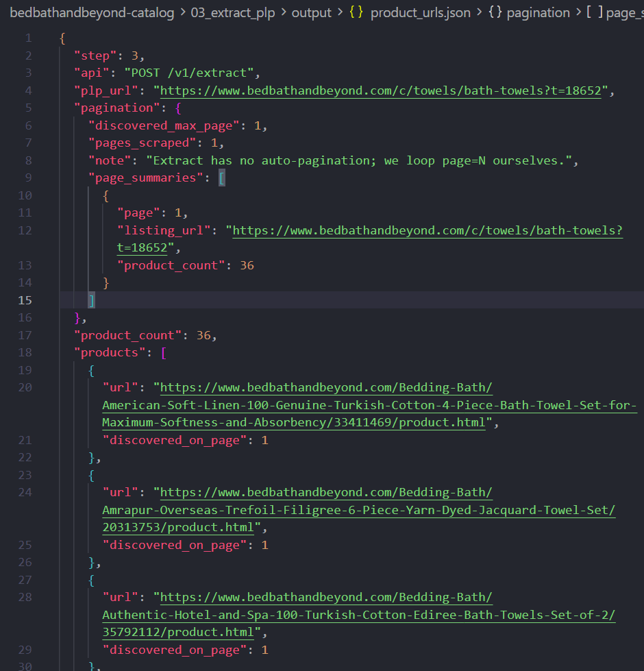 PLP pagination in the browser