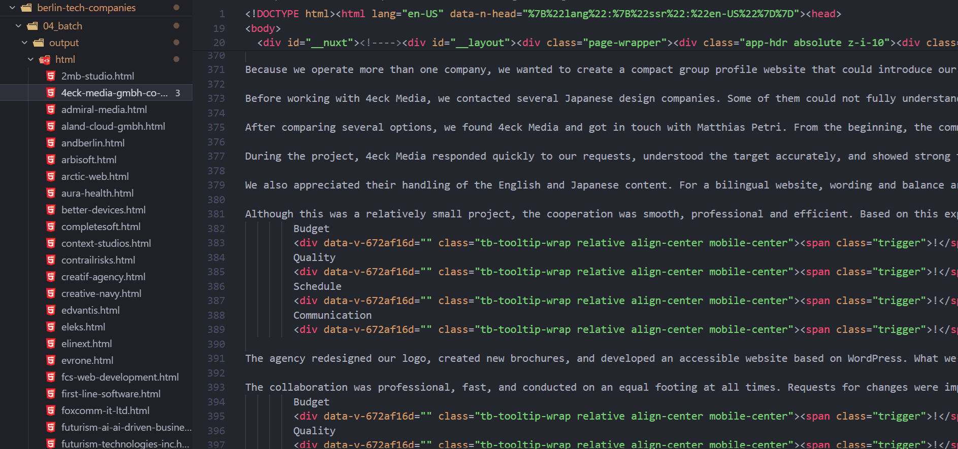 Batch job for profile pages