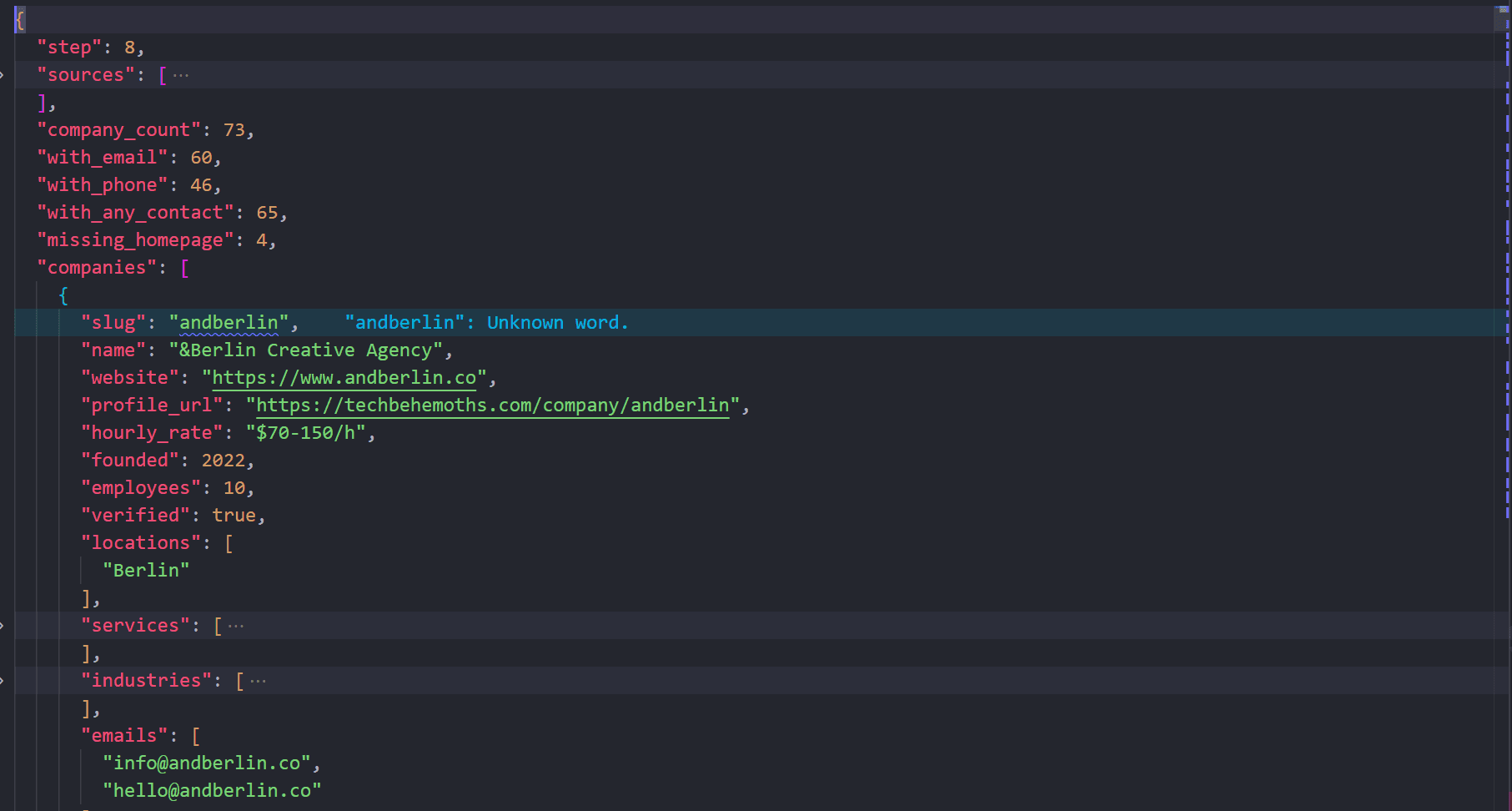 Master lead file sample
