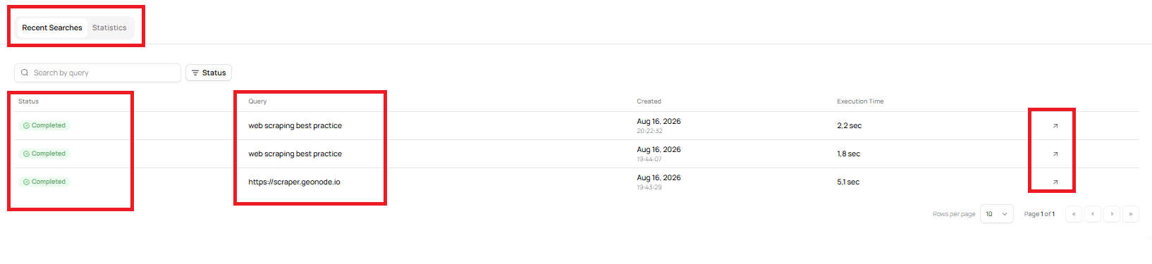 Recent searches
