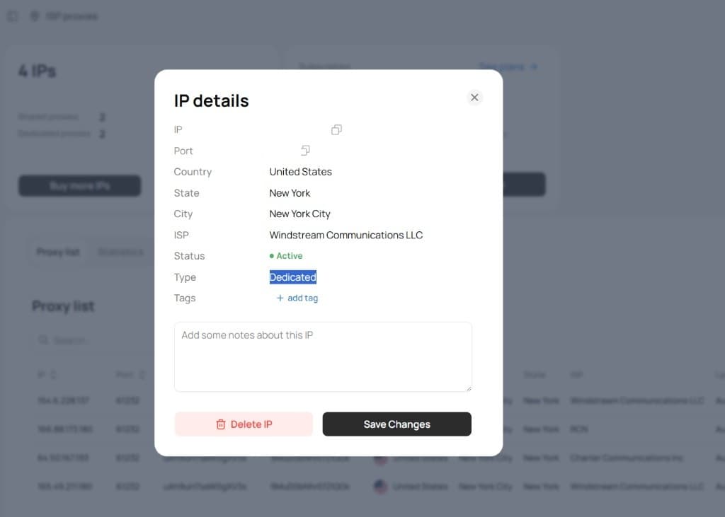 IP details