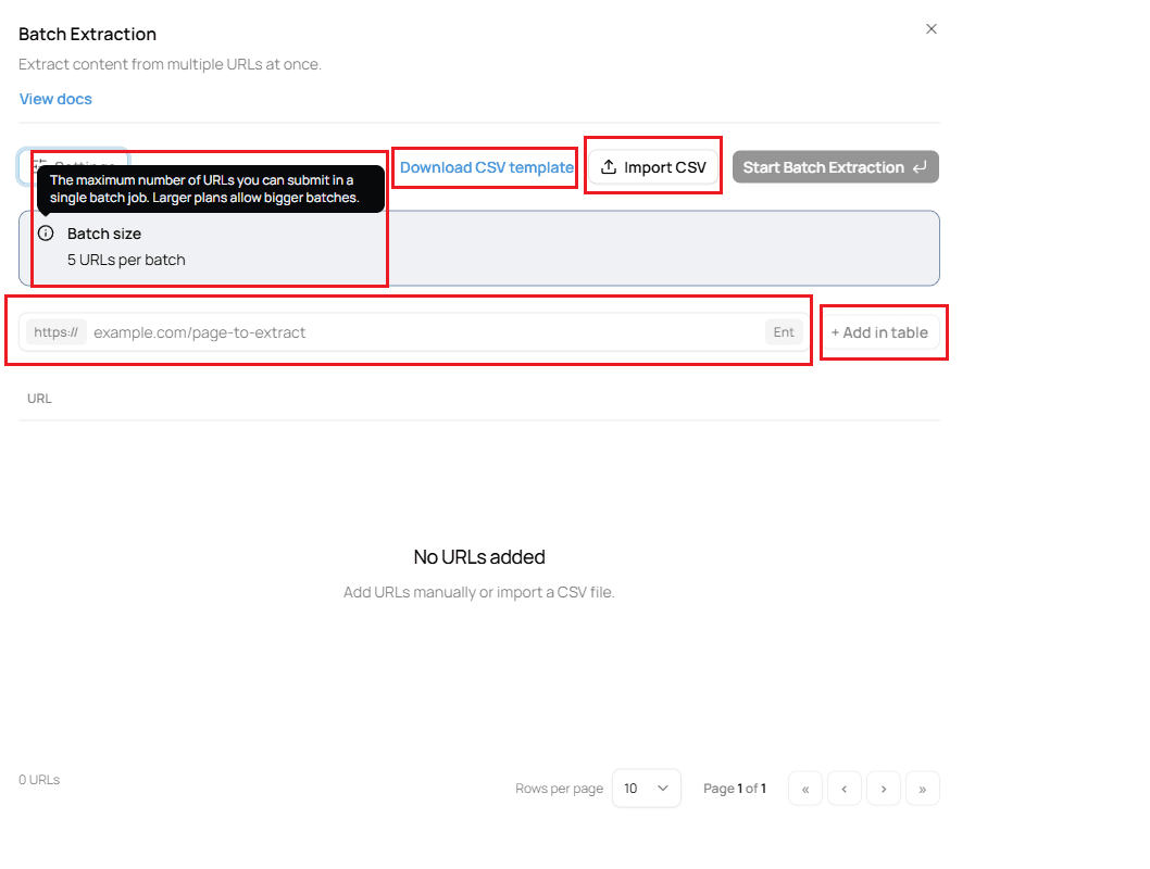 Add URLs