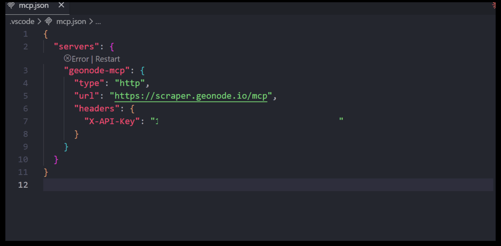 Generated mcp.json configuration