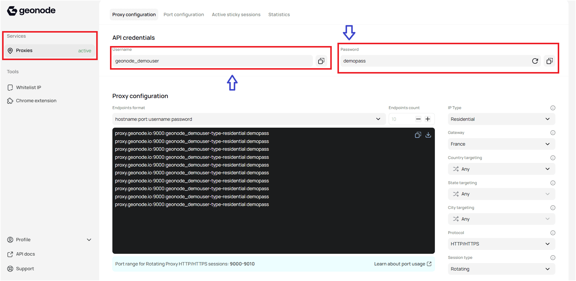 Get Your User Credentials