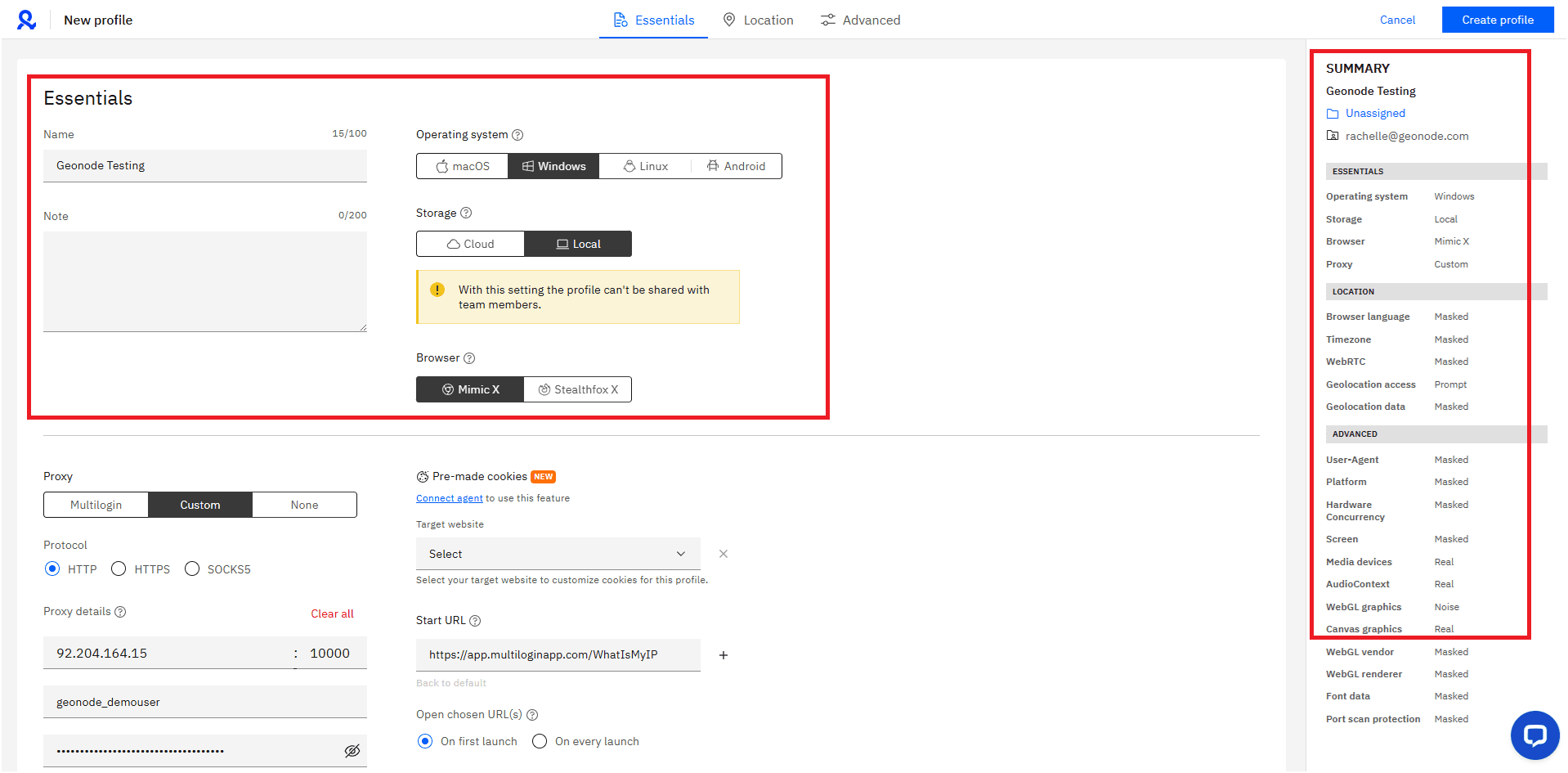 Add Profile Details