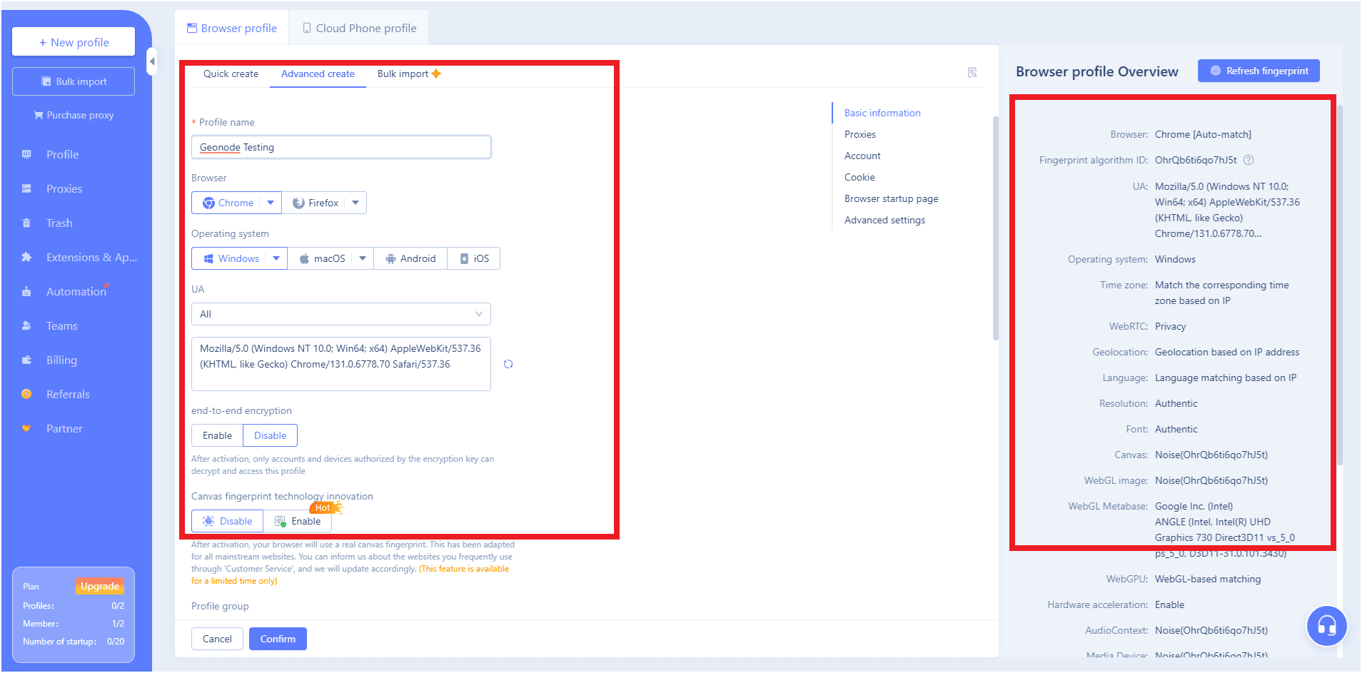 Add Profile Details