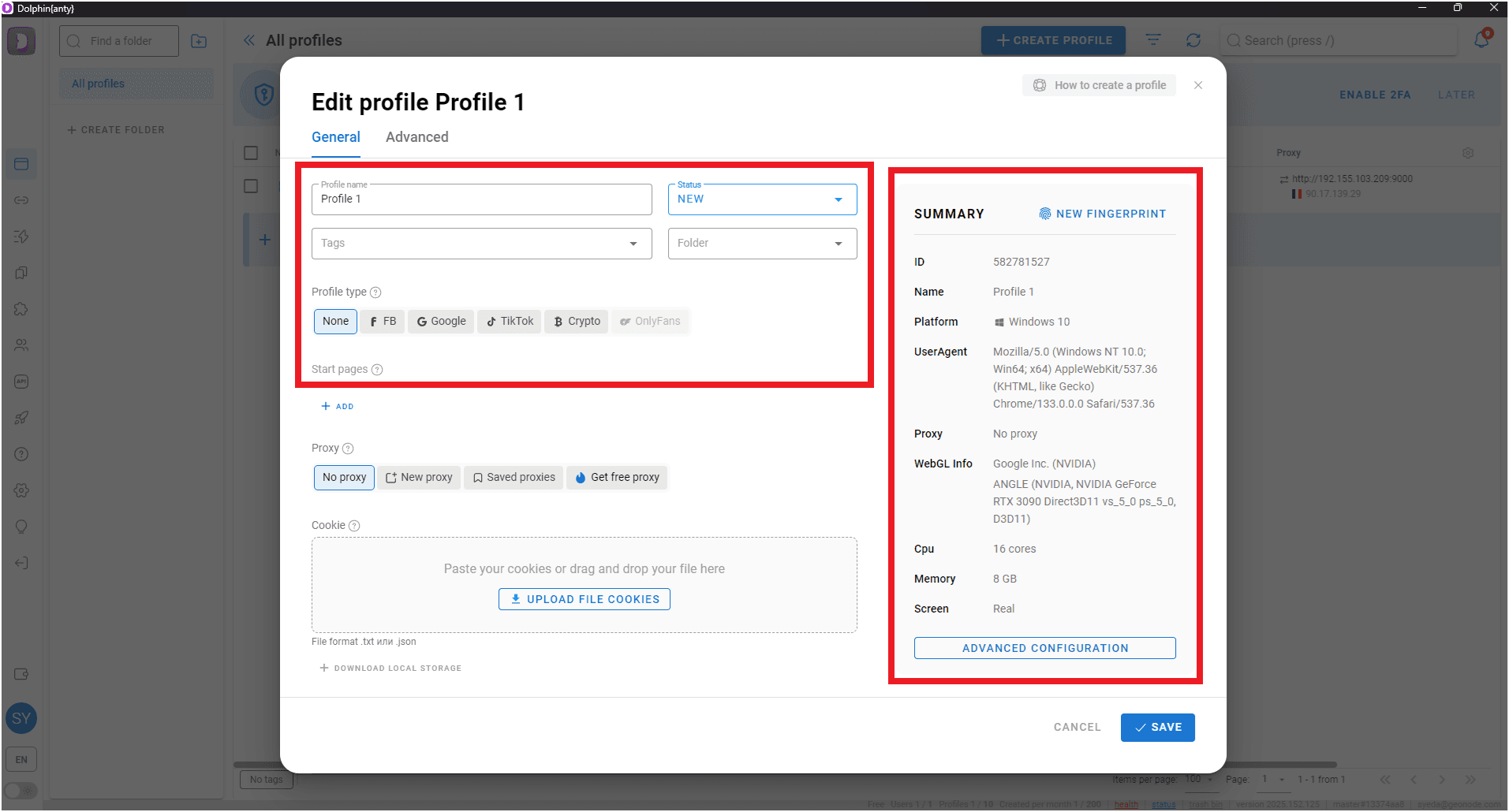 Add Profile Details