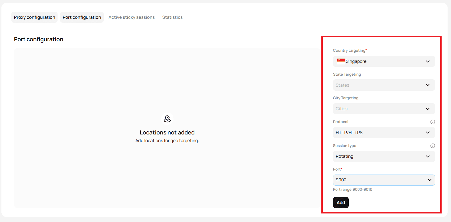 Add the Configuration