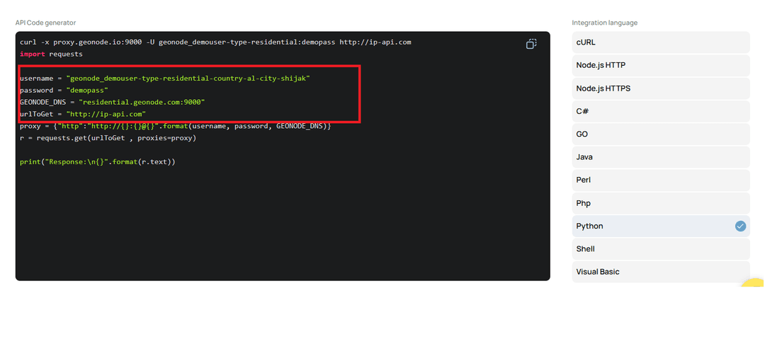 API Code Generator | Geonode