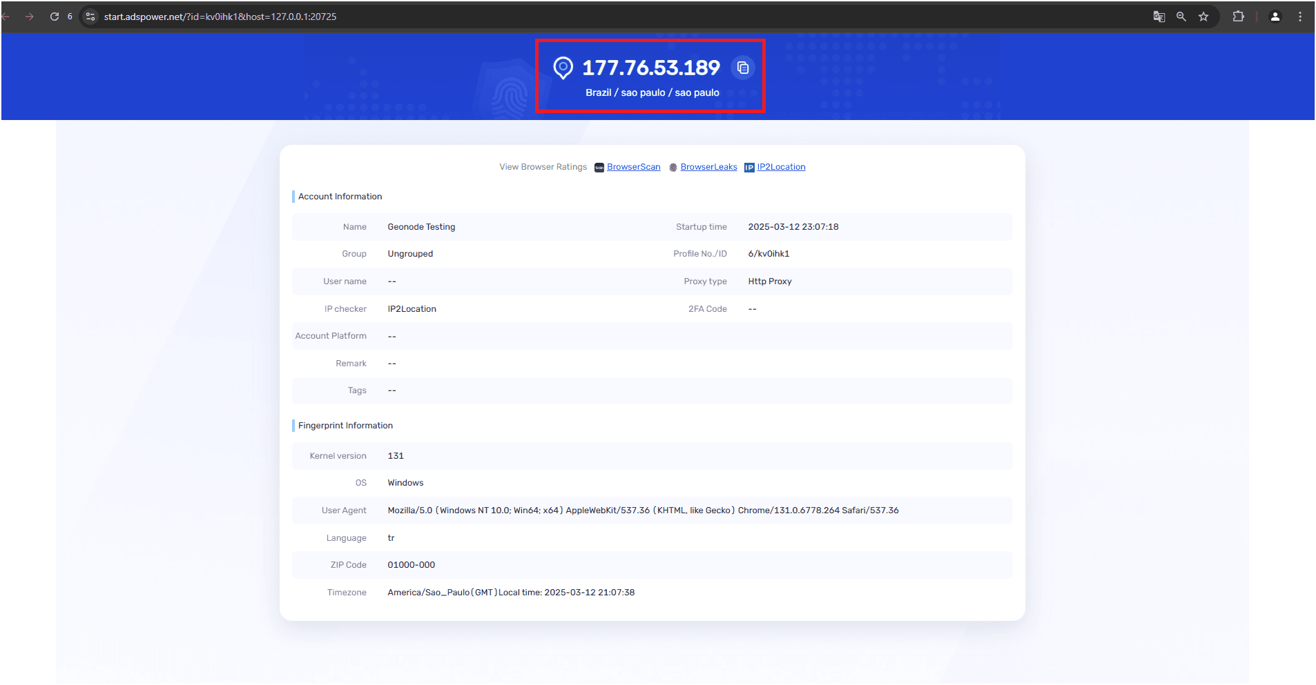 Browser Launched
