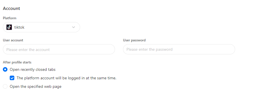 Desktop Account