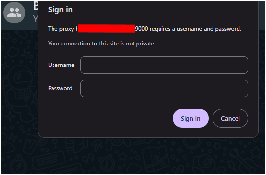 Authentication Pop-Ups
