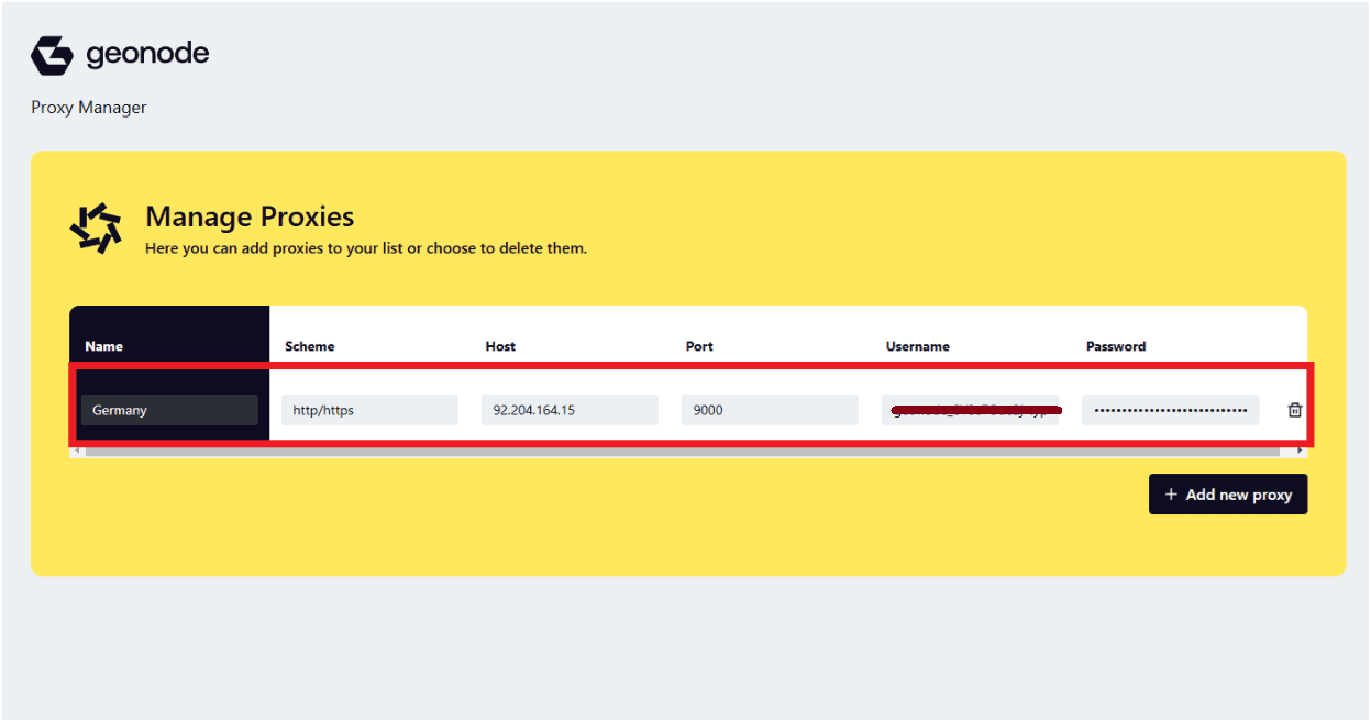 Proxy Added