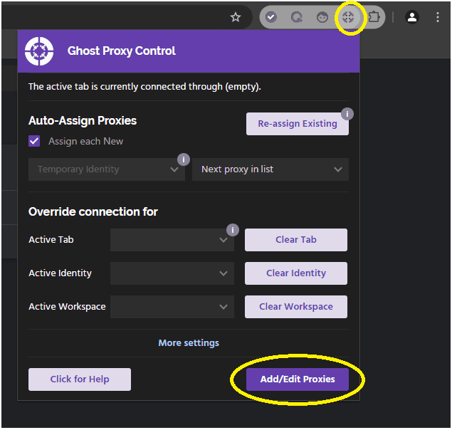 Add/Edit proxies