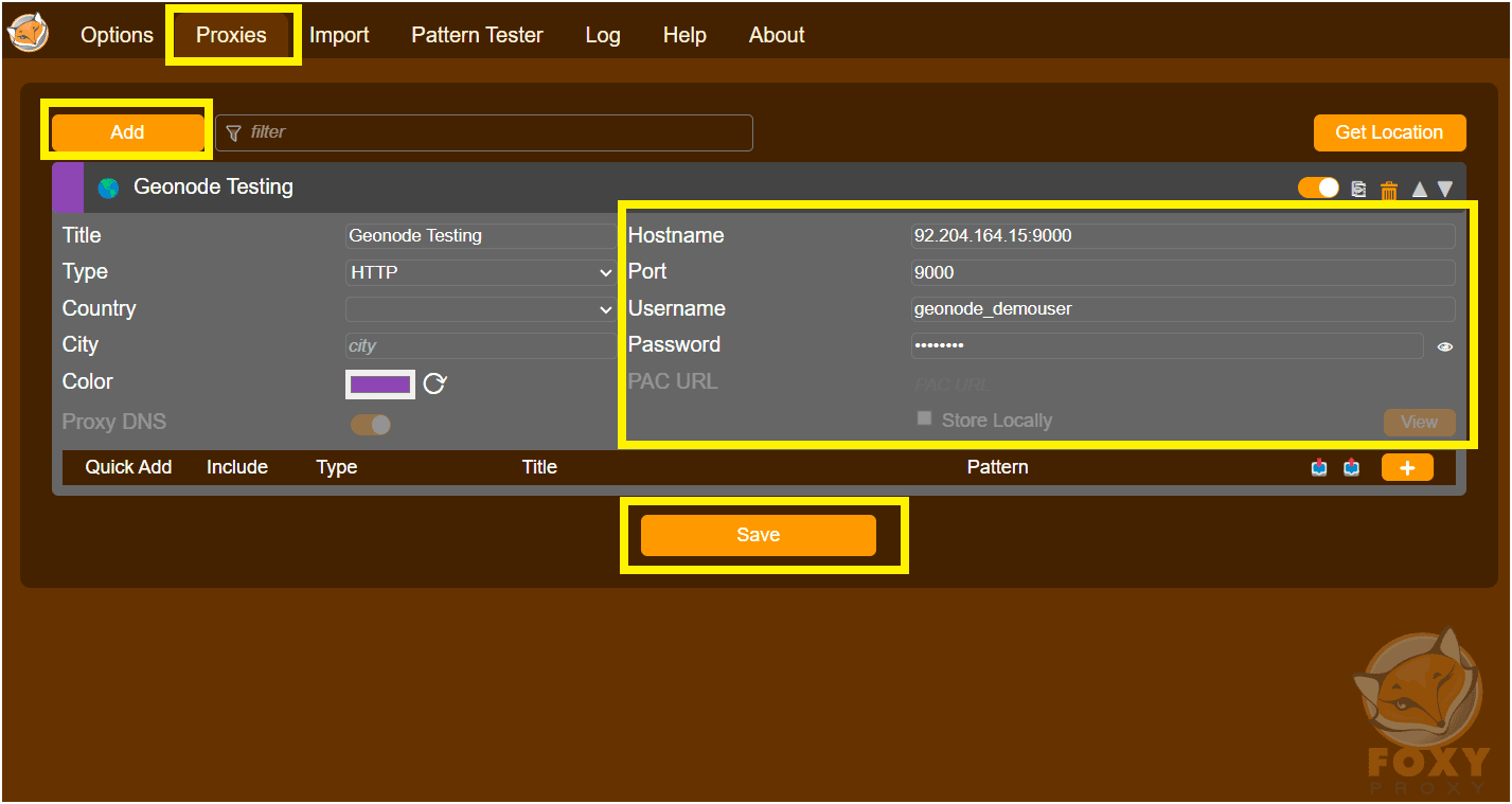 Add Proxy