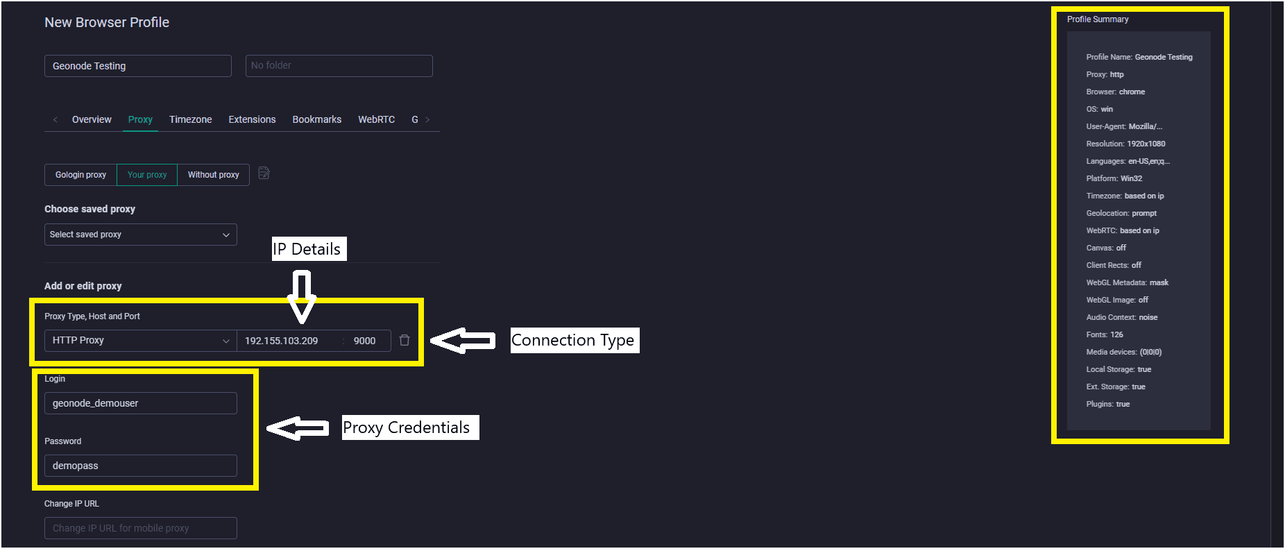Proxy Details