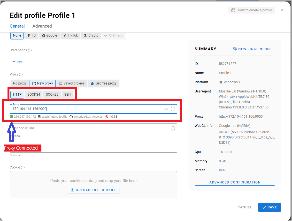 Proxy Details
