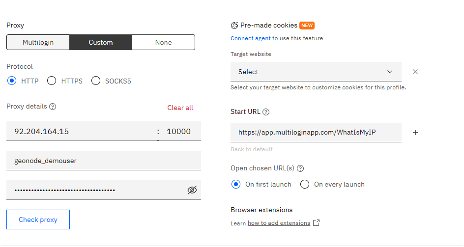 Proxy Details