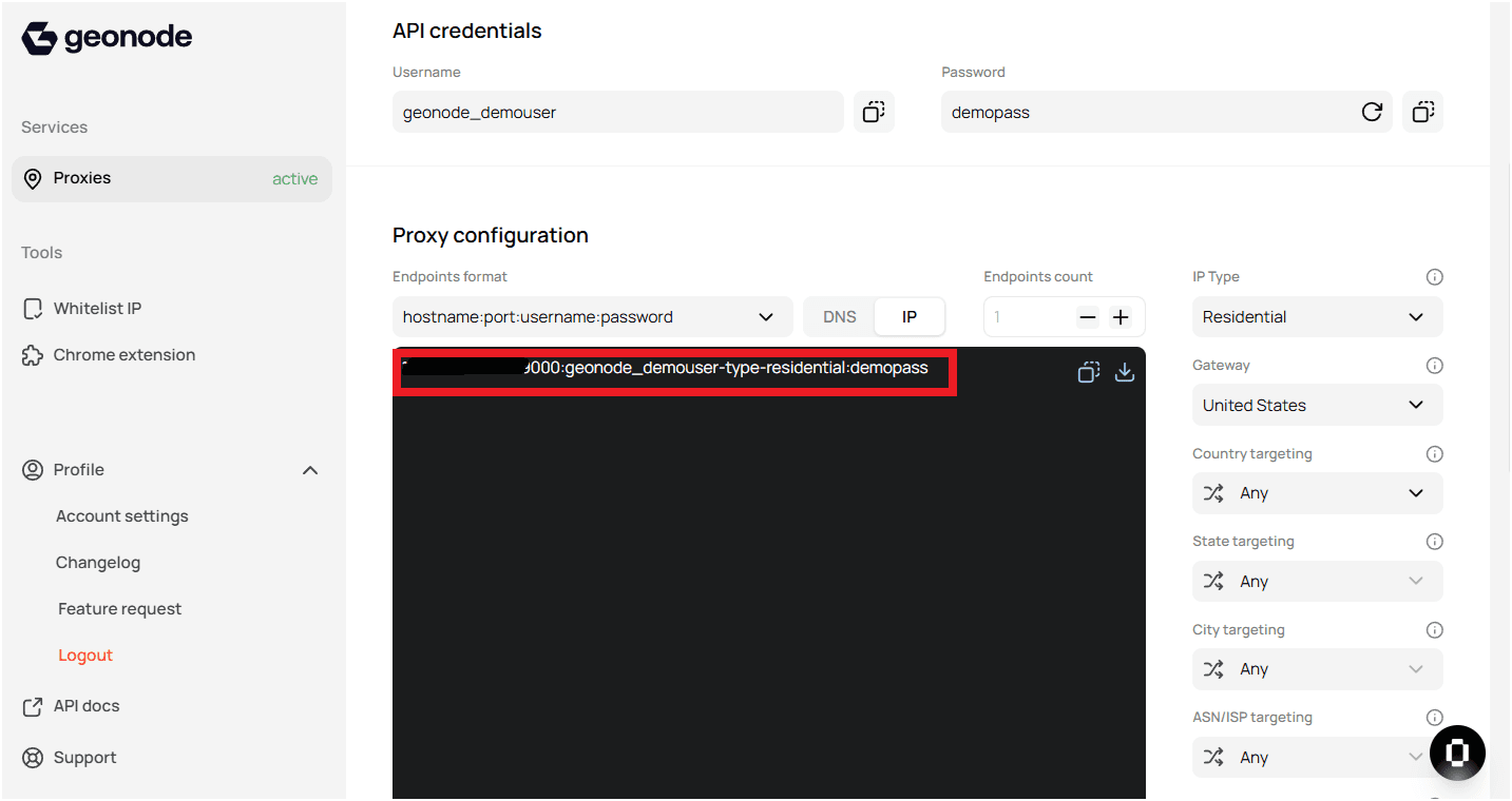 Proxy Detail