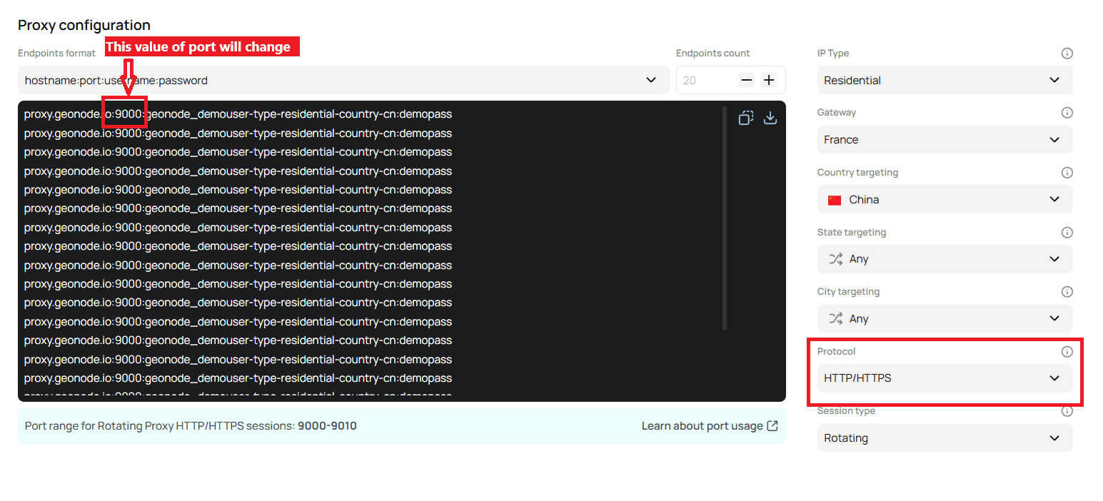 Selecting Protocol