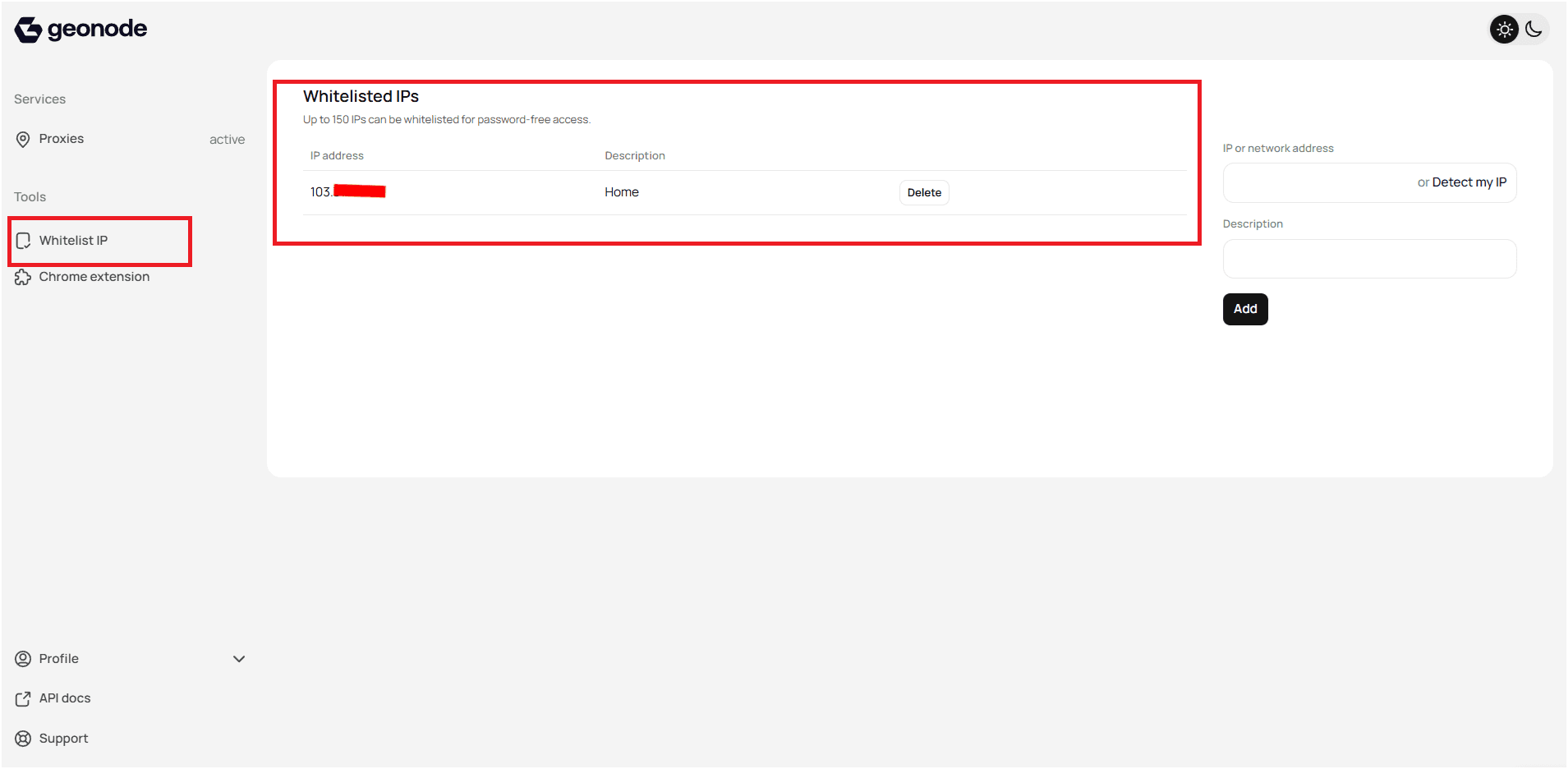 Verify the IP
