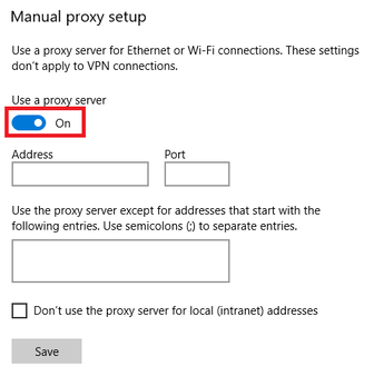 Windows Manual Proxy Setup Use a Proxy Switcher