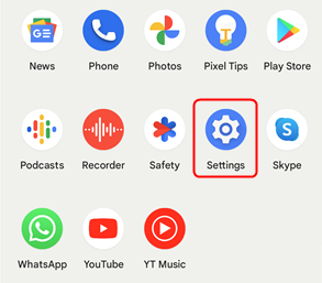 Android Settings Button