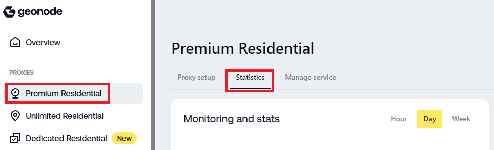 Access the Statistics Tab