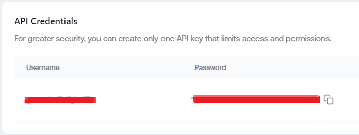 api credential