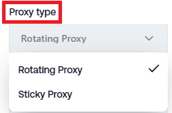 proxy type